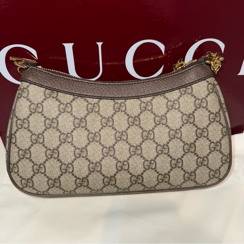 New in box Gucci Ophidia small shoulder bag beige and dark brown GG Supreme - Picture 10 of 16